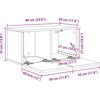 TV staliukas TV spintelių komplektas 60 x 30 x 30 cm Ruda Apdirbta mediena