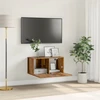 TV staliukas TV spintelių komplektas 60 x 30 x 30 cm Ruda Apdirbta mediena