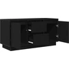 TV staliukas Televizoriaus spintelė su LED apšvietimu, juoda, 100x41x50 cm