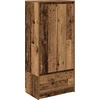 Spintelė su 2 stalčiais, sena mediena 55,5x34x119,5 cm, mediena