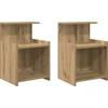Šalia lovos spintelė 2 pcs Amatininkų ąžuolas 40 x 35 x 60 cm