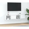 TV staliukas Televizoriaus spintelės, 2vnt., baltos, 60x31x25,5 cm, mediena