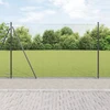 Šešiakampė tvora su betono pagrindu 25 x 1,6 m Pilka Tinklelis