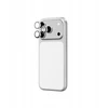 AmazingThing Sapphire Camera Glass skirtas Apple iPhone 17 Pro / Pro Max – su Sidabrinis Frame