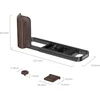 Szybkozłączka SmallRig L-Shaped Mount Plate with Wooden Handle for FUJIFILM X-E5 (Ebony, Juodas) (6237)