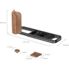Szybkozłączka SmallRig L-Shaped Mount Plate with Wooden Handle for FUJIFILM X-E5 (Rosewood, Juodas) (5985)