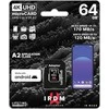 Atminties kortelė GOODRAM 64GB MIKRO KORTELĖ UHS I U3 A2 + ADAPTERIS