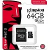 Atminties kortelė Kingston | UHS-I | 64 GB | Micro SDHC/SDXC Industrial Card | Flash atminties klasė Class 10, UHS-I, U3, V30, A1 | SD Adapteris