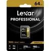 Atminties kortelė Lexar Pro 1800x SDXC R280/W210 64GB U3 (V60) UHS-II