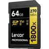 Atminties kortelė Lexar Pro 1800x SDXC R280/W210 64GB U3 (V60) UHS-II