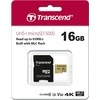 Atminties kortelė TRANSCEND 16GB UHS-I U1 Micro SD su adapteriu SD