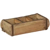 Padėklas 4 vnt. Ruda 30 x 14 x 9 cm Kietas atkurtas medis