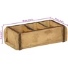 Padėklas 4 vnt. Ruda 30 x 14 x 9 cm Kietas atkurtas medis