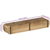 Padėklas 4 vnt. Ruda 57 x 15 x 9 cm Kietas atkurtas medis
