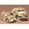 Tamiya – britų 25pdr.field pistoletas ir keturių ginklų traktorius Kanados Ford F.G.T., 1/35, 35044