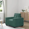 Sofa Sofos krėslas, tamsiai žalias, 100x78x80 cm, aksomas