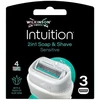 Tanita Wilkinson Intuition Sensitive įdėklai su 4 ostrzami 3 vnt.