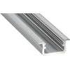 Led Line Prime LED profilio komplektas, 3m, įleidžiamas, anoduotas, su baltu dangteliu ir aklėmis