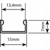 LED juosta Prescot Profilis MICRO-MLC-1M-A / BASIC B-AN1ML LED 1m pieniška anoduota COM