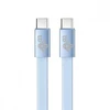 TB Kabelis USB C - USB C 1m płaski mėlynas (AKTBXKUCCFLAT1N)