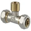 Tdm_Brass Užveržiamas trišakis 1060, 1/2" x 20 mm, išorinis sriegis