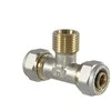 Tdm_Brass Užveržiamas trišakis 1060, 3/4" x 20 mm, išorinis sriegis