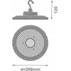 Tec Mar 145W LED UFO šviestuvas HIGH BAY V, juodas, 6500K, 90°
