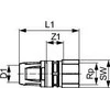 Tece Keičiamas žalvario mufa standartas 16 mm x 1 / 2 "GW (8610002)