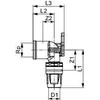 Tece Kelio sienos standartas 20 mm x 1 / 2 "GW (8620003)