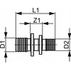 Tece Lengvoji jungtis 32 x 25mm žalvario (706507)