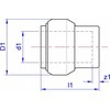 Tece Sumažintas triratis 25x20x25mm žalvario - 710515