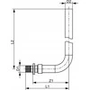 Tece tvirtinimo alkūnė radiatorių jungtims, 16 x 15 mm Cu, ilgis 200 mm TECEflex 740135