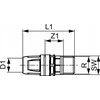 Tece Žalvarinis pereinamasis nipelis GZ 16 mm x 1/2 colio (8610102)