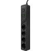 Proove Power Strip 2m 3000W maitinimo lizdas P-04 (4xAC + 4xUSB + 2xType-C) juodos spalvos