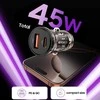 Tech-Protect CC01 45W 2 prievadų USB-A / USB-C automobilinis įkroviklis - Juodas