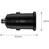Tech-Protect CC02 35W automobilinis įkroviklis su 2 prievadais USB-C / USB-A - Juodas