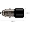 „Tech Protect CC03“ 2 prievadų PD100W automobilinis įkroviklis - juodas