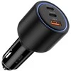 „Tech Protect CC04“ 3 prievadų PD175W automobilinis įkroviklis - juodas
