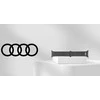 Audi Logo sintetinės odos magnetinis žiedinis dirželis Apple Watch 44/45/46/49 mm - Juodas