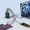 Tech-Protect NC200W-GAN 4-port laidinis įkroviklis PD 200W / QC3.0 juodos spalvos