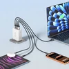 Tech-Protect NC200W-GAN 4-port laidinis įkroviklis PD 200W / QC3.0 baltos spalvos