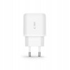 Tech-Protect NCA20 PD 20W QC3.0 USB-A / USB-C sieninis įkroviklis + USB-C / USB-C laidas 100 cm - Baltas