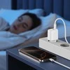 Tech-Protect NCA20 PD 20W QC3.0 USB-A / USB-C sieninis įkroviklis + USB-C / USB-C laidas 100 cm - Baltas