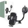 Tech-Protect V3 Long Arm automobilinis telefono laikiklis for Windshield/Cockpit – juodos spalvos