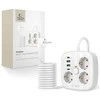 „Tech-Protect PCS3X4“ maitinimo lizdas, 3 lizdai, 2xUSB-A, 2xUSB-C, 200 cm - baltas