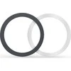 Dėklas Tech-Protect MagMat MagSafe magnetic ring universal – juodos spalvos / sidabrinės spalvos (2 pcs.)