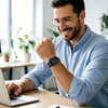 Tech-Protect Elite Elite Apple Watch 8 / 9 / 10 / 11 / SE / Ultra (44 / 45 / 46 / 49 mm) TAMSIAI MĖLYNA/ORANŽINĖ