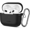 Apple AirPods 3 Tech-Protect silikoninis dėklas ausinėms juodos spalvos