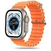 Tech Protect Išmaniojo laikrodžio Apple 4/5/6/7/8/SE/ULTRA silikoninis dirželis, Oranžinės spalvos, 42/44/45/49mm