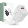 Įkroviklis 20W USB QC3.0 + USB-C PD Tech-Protect C20W baltos spalvos